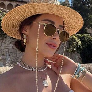 2pcs Women's Metal Frame Round Frame Trendy Vintage Fashion Versatile Glasses